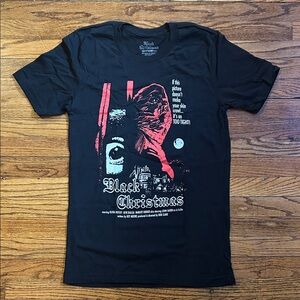 Gutter Garbs Black Christmas Graphic Unisex T-Shirt - Size Small, NWOT